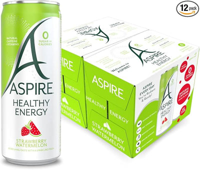 Strawberry Watermelon Aspire Healthy Energy Drink