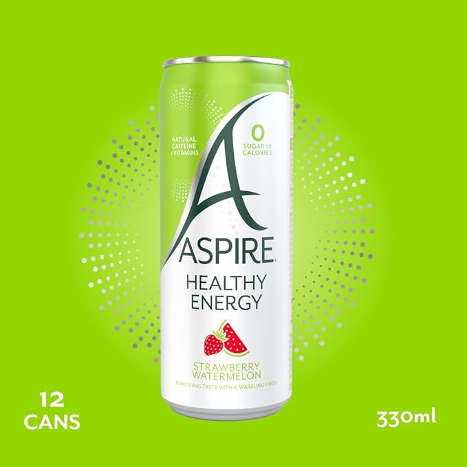 Aspire Strawberry Watermelon Healthy Energy Drink – 12 Pack