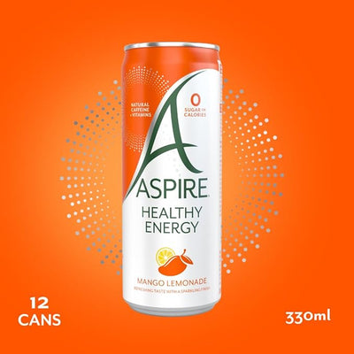 Aspire Mango Lemonade Healthy Energy Drink – 12 Pack